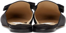 Jimmy Choo SSENSE Exclusive Black Satin Galaxy Mule Slippers