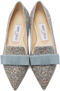 Jimmy Choo Silver Gala Joy Loafers