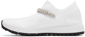 Jimmy Choo White Crystal Verona Sneakers