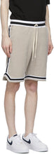 John Elliott Beige Fur Terry Game Shorts
