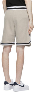 John Elliott Beige Fur Terry Game Shorts
