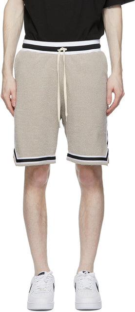 John Elliott Beige Fur Terry Game Shorts - Shorts de jeu Terry de la fourrure de John Elliott Beige - 존 엘리엇 베이지 모피 테리 게임 반바지