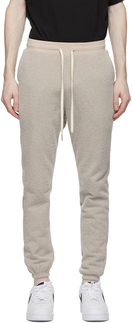 John Elliott Beige Fur Terry LA Lounge Pants - John Elliott Beige Fourrure Pantalon Terry La Lounge - 존 엘리엇 베이지 모피 테리 라 라운지 바지