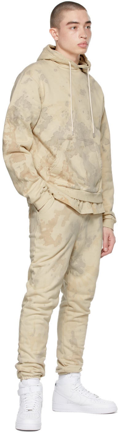 John Elliott Beige Tie-Dye Lounge Pants