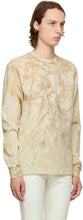 John Elliott Beige Tie-Dye University Long Sleeve T-Shirt