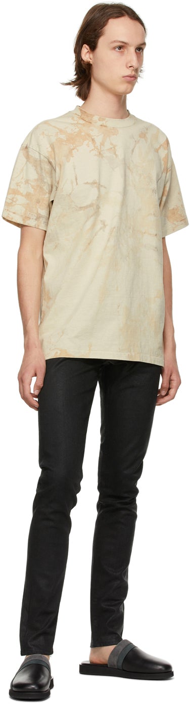 John Elliott Beige Tie-Dye University T-Shirt