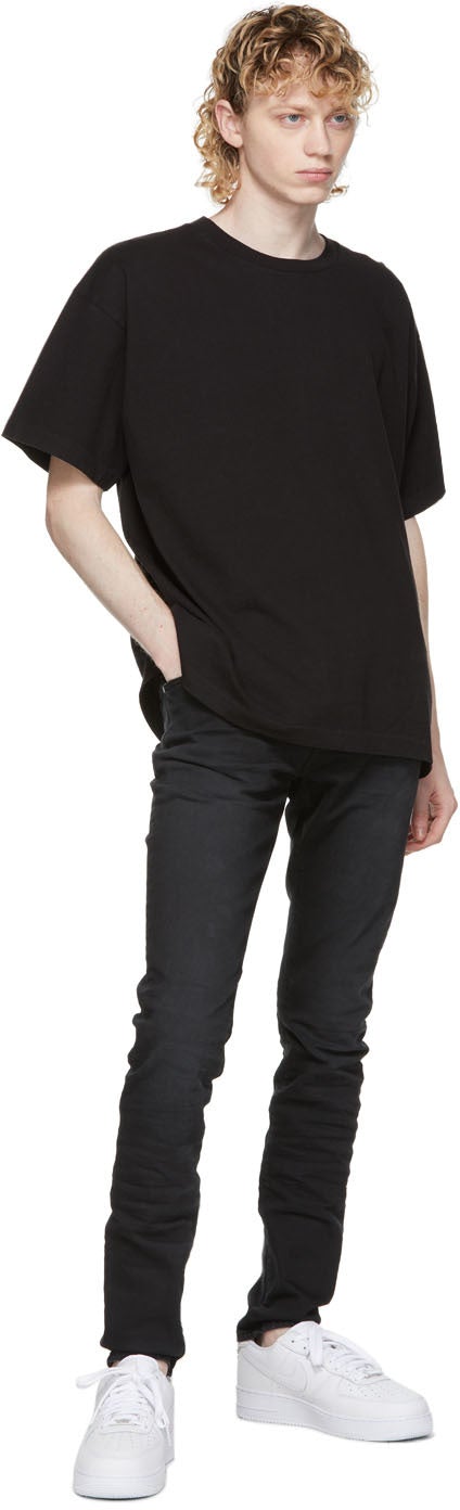 John Elliott Black Classic University T-Shirt
