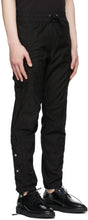 John Elliott Black Cotton Poplin Frame Cargo Pants