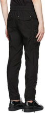 John Elliott Black Cotton Poplin Frame Cargo Pants