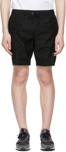 John Elliott Black Cotton Poplin Frame Shorts - Short de cadre en popeline de coton noir John Elliott - 존 엘리엇 블랙 코튼 포플린 프레임 반바지