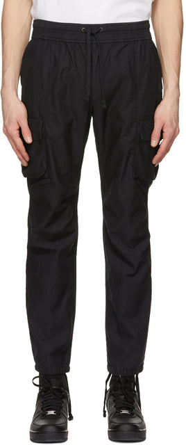 John Elliott Black Sateen Cargo Pants - Pantalon de cargaison Sateen John Elliott Noir - John Elliott Black Sateen Cargo Pants.