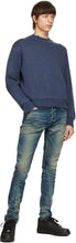 John Elliott Blue Merino Wool Structure Sweater