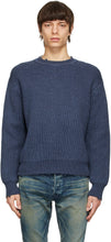 John Elliott Blue Merino Wool Structure Sweater - John Elliott Blue Merino Laine Structure Structure - John Elliott Blue Merino Wool Structure 스웨터