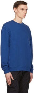John Elliott Blue Oversized Crewneck Sweatshirt