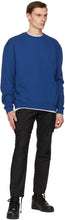 John Elliott Blue Oversized Crewneck Sweatshirt
