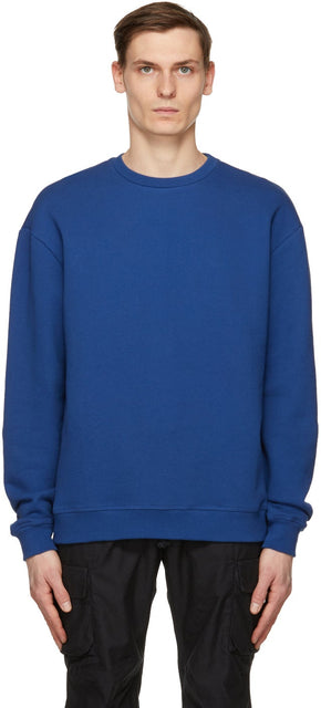 John Elliott Blue Oversized Crewneck Sweatshirt - Sweat-shirt de Crewneck bleu surdimensionné de John Elliott - John Elliott Blue 대형 Crewneck 스웨터