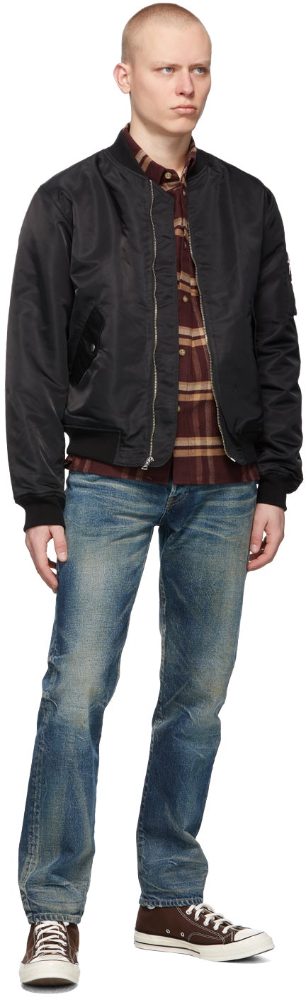 John Elliott Burgundy Check Sly Shirt