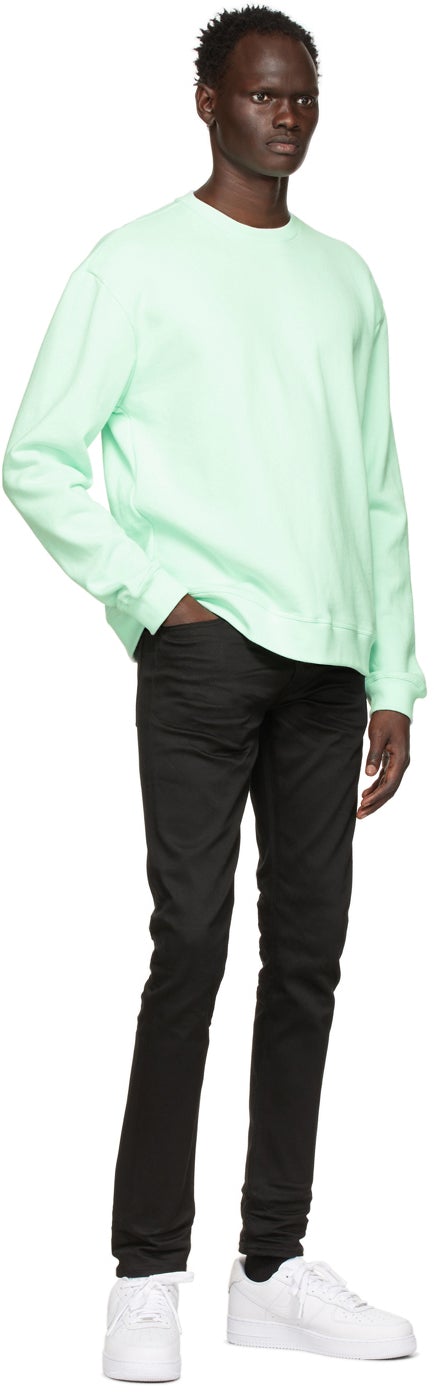 John Elliott Green Oversized Crewneck Sweatshirt