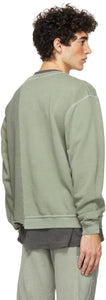 John Elliott Green Reconstructed Vintage Crew Sweatshirt