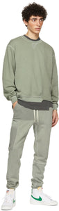John Elliott Green Reconstructed Vintage Crew Sweatshirt