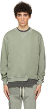 John Elliott Green Reconstructed Vintage Crew Sweatshirt - Sweat-shirt Vintage Vintage John Elliott Green reconstruit - John Elliott Green은 빈티지 크루 스웨터를 재구성했습니다