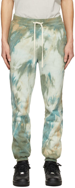 John Elliott Green Tie-Dye LA Lounge Pants - John Elliott Green Tie-Dye-Teamge Pants de la Lounge - John Elliott Green Tie-Dye La Lounge Pants.