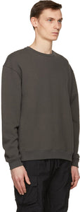 John Elliott Grey Oversized Crewneck Sweatshirt