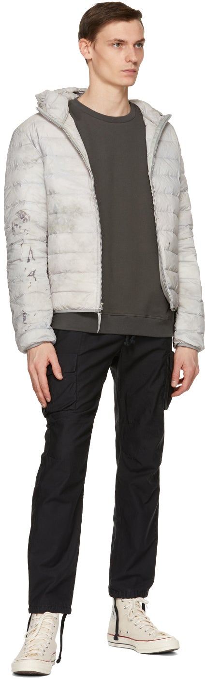 John Elliott Grey Oversized Crewneck Sweatshirt