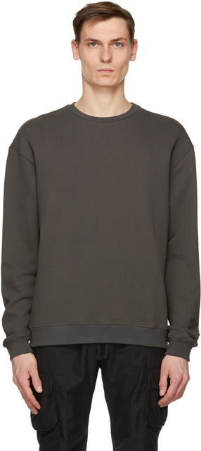 John Elliott Grey Oversized Crewneck Sweatshirt - Sweat-shirt Crewneck surdimensionné de John Elliott Grey - John Elliott Gray Crewided Crewneck Sweatshirt