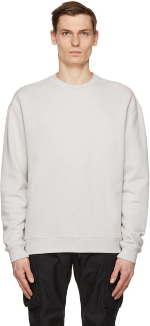 John Elliott Grey Oversized Crewneck Sweatshirt - Sweat-shirt Crewneck surdimensionné de John Elliott Grey - John Elliott Gray Crewided Crewneck Sweatshirt