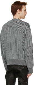 John Elliott Grey Wool Structure Sweater
