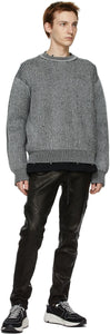 John Elliott Grey Wool Structure Sweater