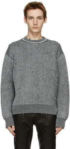 John Elliott Grey Wool Structure Sweater - John Elliott Grey Laine Structure Structure - 존 엘리엇 그레이 울 구조 스웨터