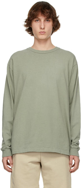 John Elliott Khaki University Long Sleeve T-Shirt - T-shirt à manches longues de John Elliott Kakiott Khaki - John Elliott Khaki University 긴 소매 티셔츠