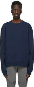 John Elliott Navy Crew Beach Sweatshirt - Sweat-shirt de plage de John Elliott Navy Crew - 존 엘리엇 네이비 크루 비치 스웨터
