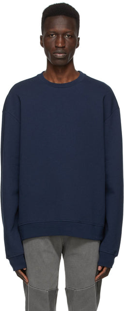 John Elliott Navy Crew Beach Sweatshirt - Sweat-shirt de plage de John Elliott Navy Crew - 존 엘리엇 네이비 크루 비치 스웨터
