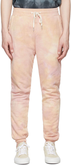 John Elliott Pink Tie-Dye LA Lounge Pants - John Elliott Pink Teams Pantalon La Lounge - 존 엘리엇 핑크 넥타이 염료 라 라운지 바지