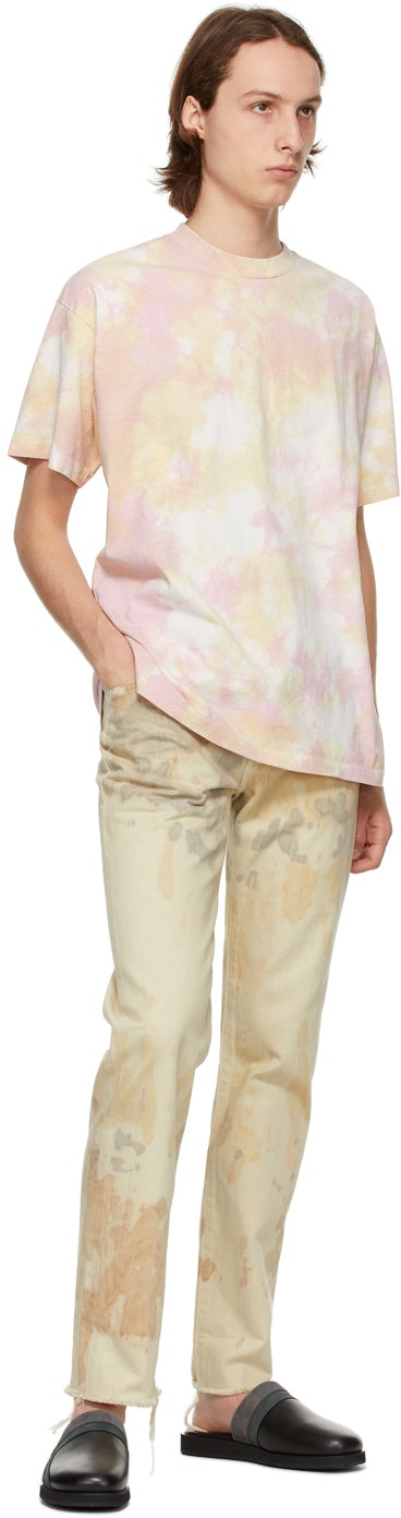 John Elliott Pink Tie-Dye University T-Shirt