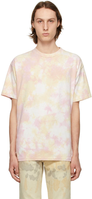 John Elliott Pink Tie-Dye University T-Shirt - T-shirt de l'Université John Elliott rose Tie-Dye - 존 엘리엇 핑크 타이 - 염료 대학 티셔츠