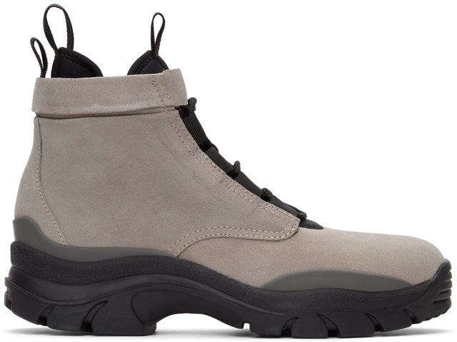 John Elliott Taupe Speed Lace-Up Boots - Bottes à lacets de la vitesse de John Elliott TAUPE - John Elliott Taupe 속도 레이스 업 부츠