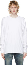 John Elliott White Classic University Long Sleeve T-Shirt - T-shirt à manches longues de John Elliott White Classic University - 존 엘리엇 화이트 클래식 대학 긴 소매 티셔츠