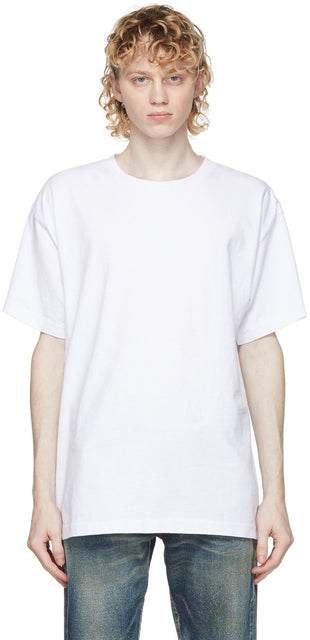 John Elliott White Classic University T-Shirt - T-shirt de l'Université de Classic Blanc Blanc Blanc - 존 엘리엇 화이트 클래식 대학 티셔츠