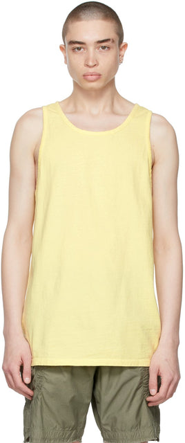 John Elliott Yellow Rugby Tank Top - John Elliott Jaune Rugby Débardeur - 존 엘리엇 옐로우 럭비 탱크 탑
