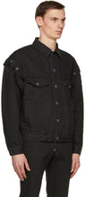 Johnlawrencesullivan Black Denim Shoulder Button Jacket