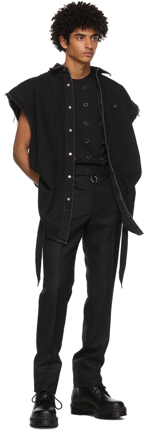 Johnlawrencesullivan Black Piercing Tank Top