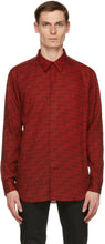 Johnlawrencesullivan Red 'Chaos' Shirt - Johnlawrencesullivan Rouge 'Chaos' Chemise - johnlawrencesullivan red 'chaos 셔츠