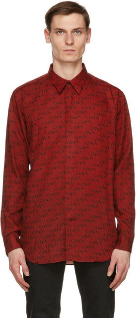 Johnlawrencesullivan Red 'Chaos' Shirt - Johnlawrencesullivan Rouge 'Chaos' Chemise - johnlawrencesullivan red 'chaos 셔츠