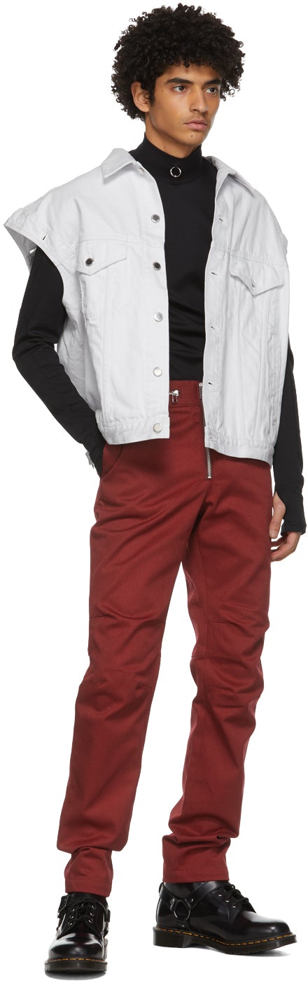Johnlawrencesullivan Red Zipped Trousers