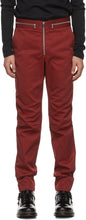 Johnlawrencesullivan Red Zipped Trousers - Pantalon zippé rouge Johnlawrfeulivan - johnlawrencesullivan 빨간색 지퍼 바지