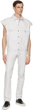 Johnlawrencesullivan White Denim Shoulder Button Jacket